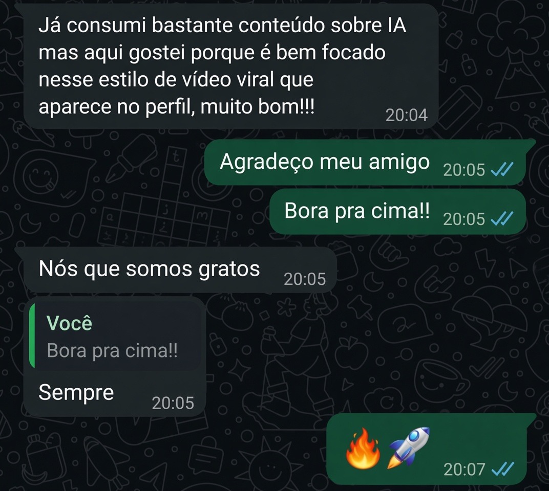 Relato de aluno em conversa, imagem 1 de 5