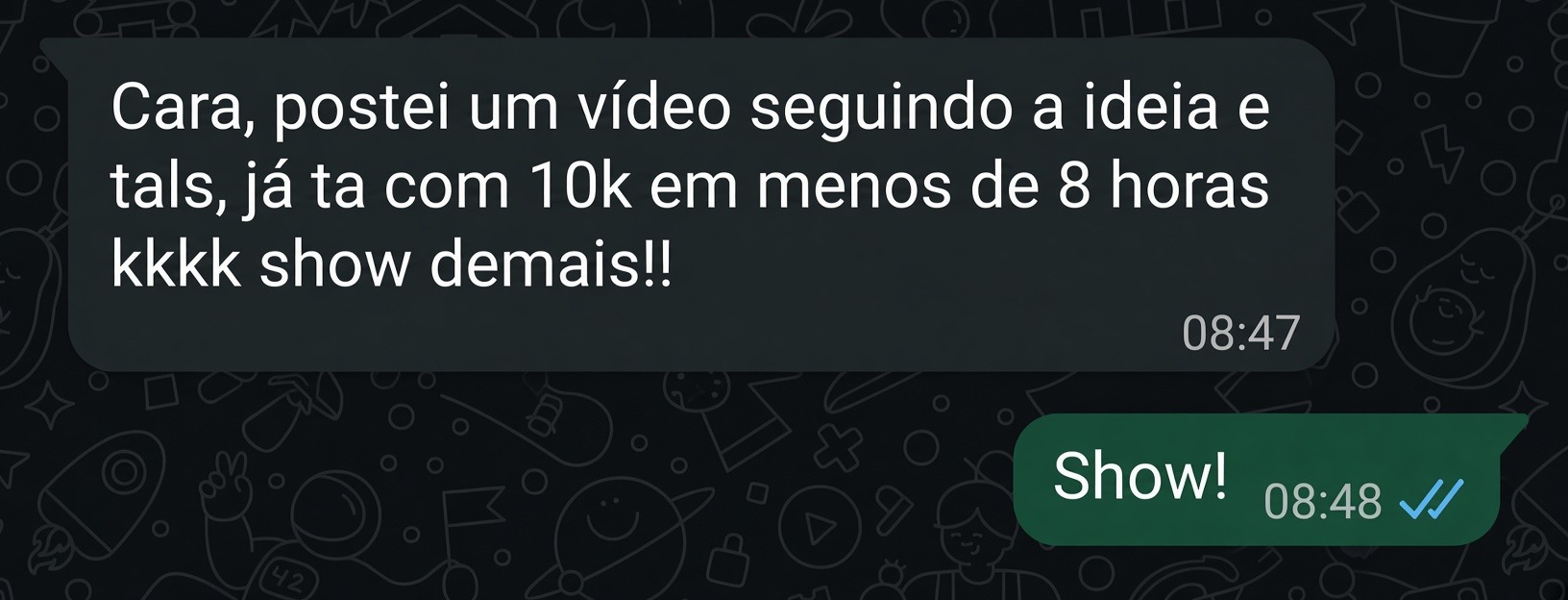 Relato de aluno em conversa, imagem 3 de 5